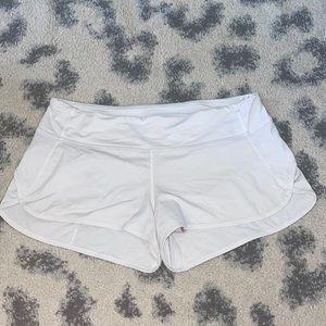 white speed up shorts